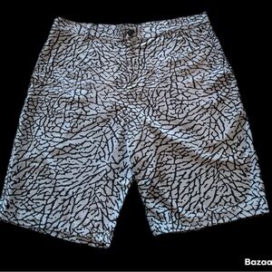 Grey and Black Elephant print Golf Shorts dri fit light weight